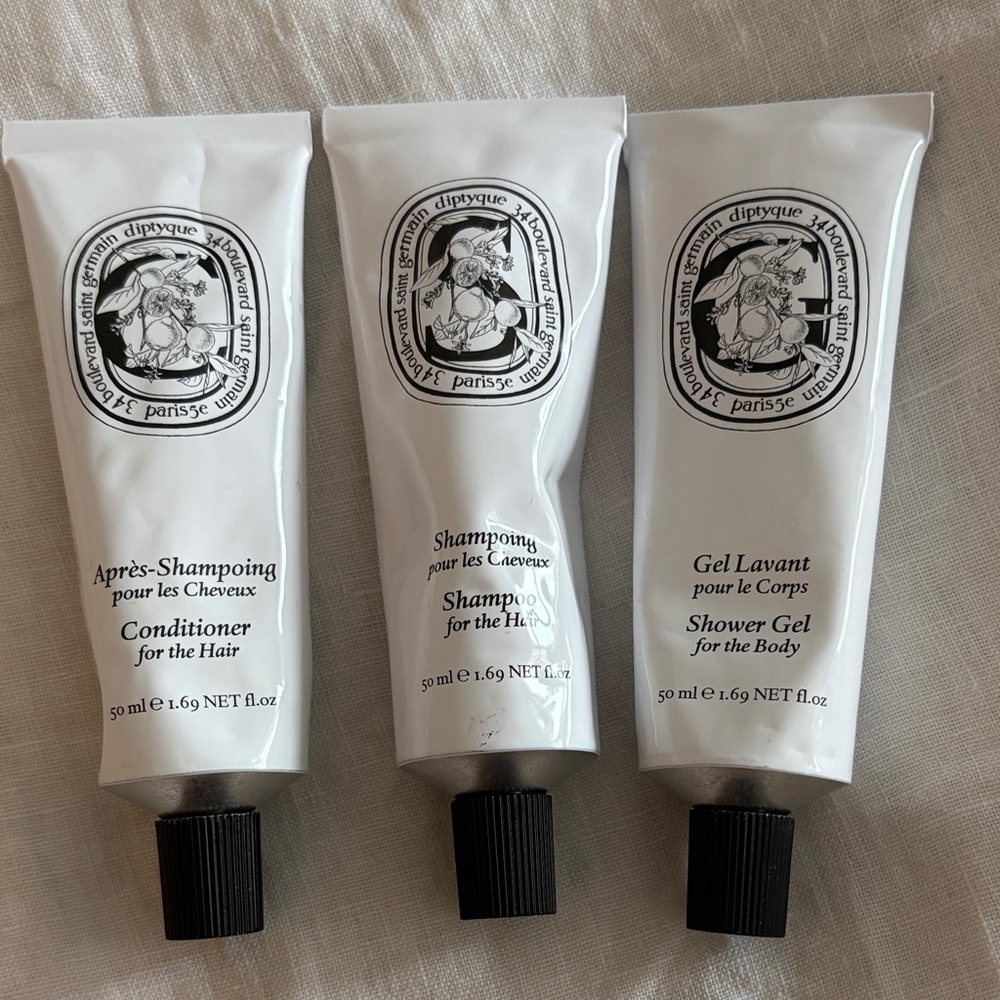 BRAND NEW sealed Diptyque Black and White Hair and Body Trio